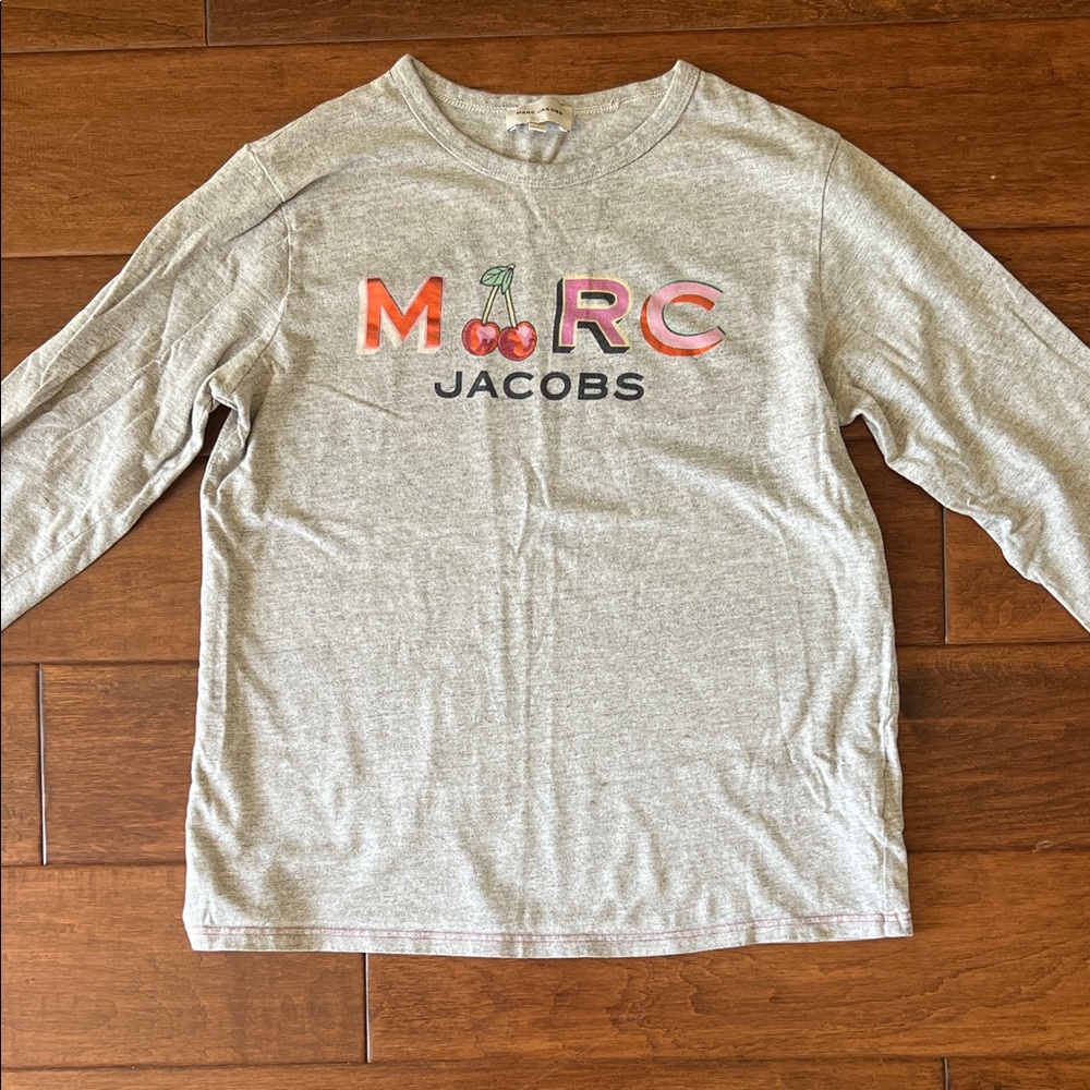 Marc Jacobs Gray Cherry Logo Long Sleeve